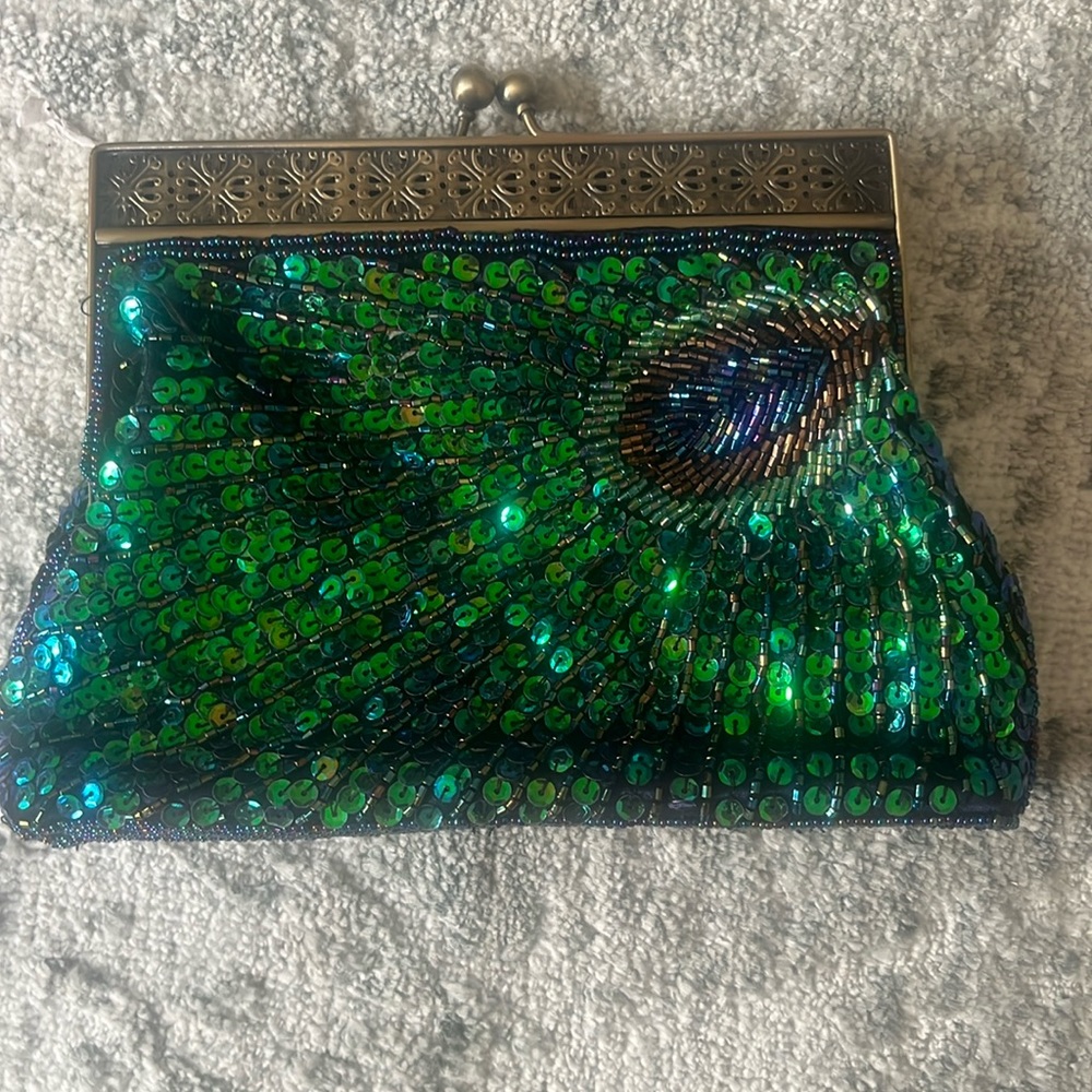 Peacock evening bag vintage